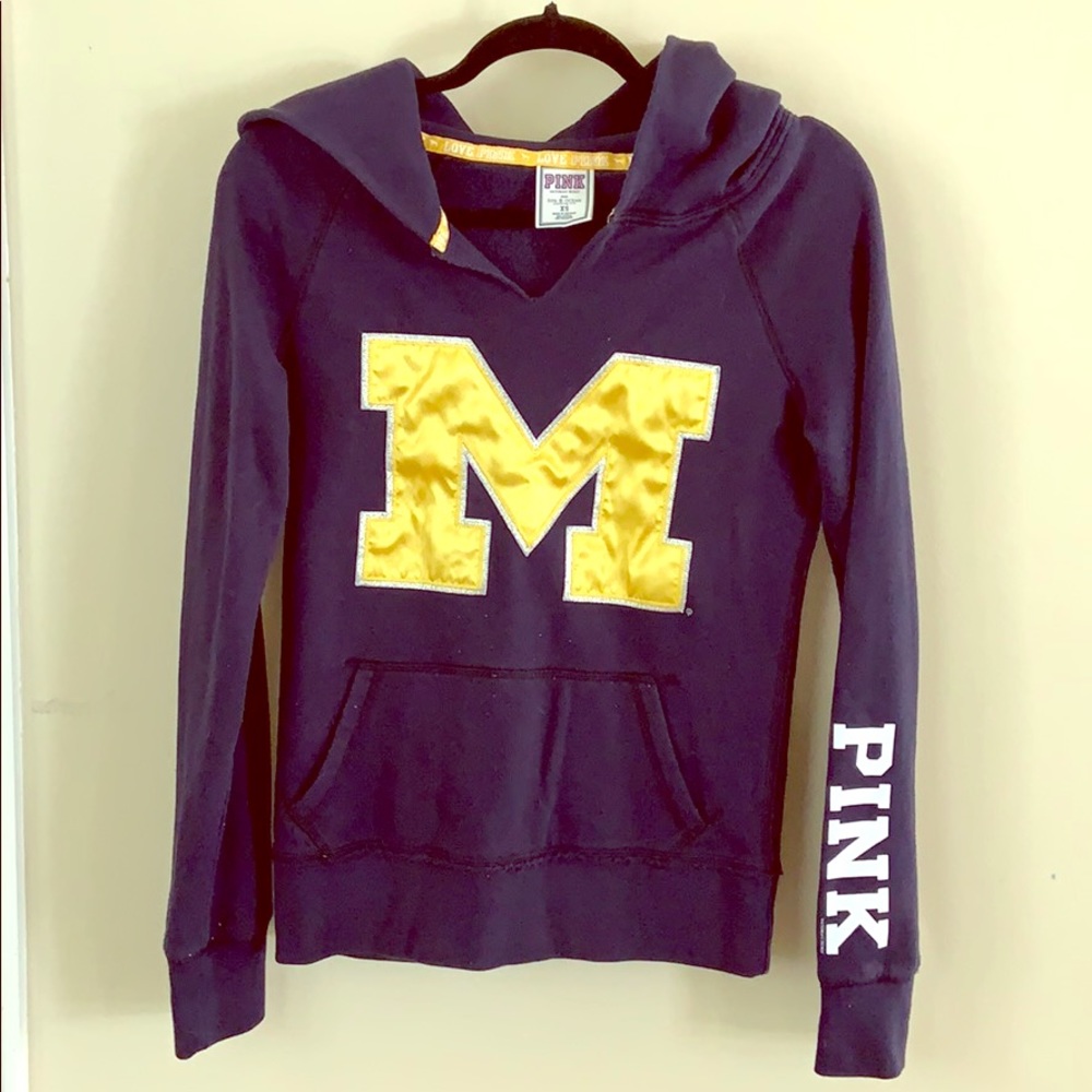 PINK Navy Blue Hoodie